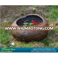 Outdoor Natural river stone bowl