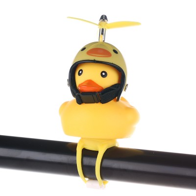 Custom fashion little yellow duck cute toys with helmets for kids