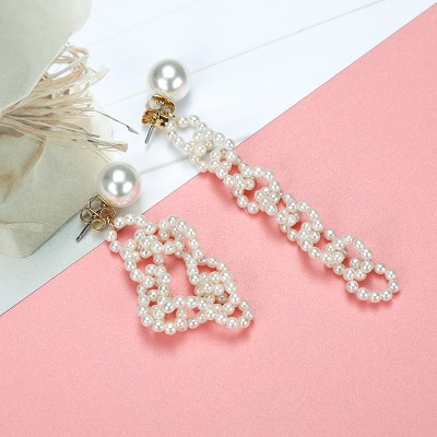 Popular pearl earrings in various shapes for girls