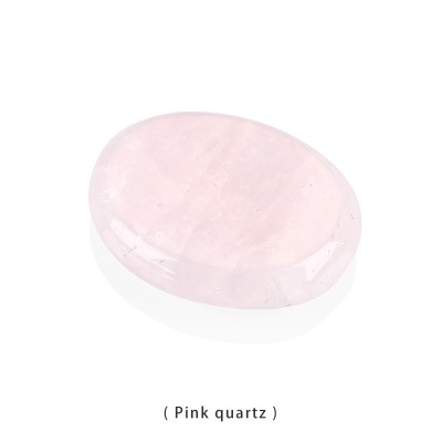 wholesale assorted pink quartz gemstones customized healing worry engraved stones pocket stone