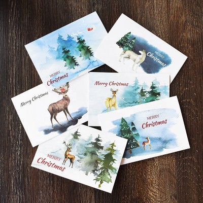 Custom Printing Greeting Card , Merry Christmas Gift Paper Card Set ,