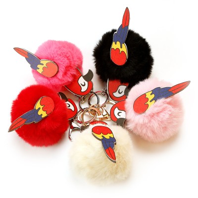 2020 wholesale woodpecker 5 colors stuffed forest animal toys cute plush toy keychain stuffed animal keychain