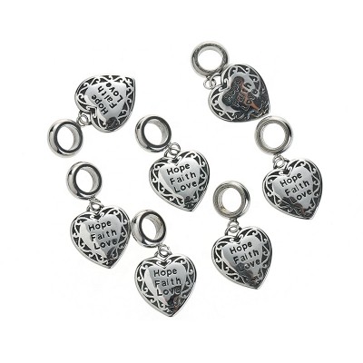 Heart Shape Stainless Steel Spacers ,  Components For Jewelry Making