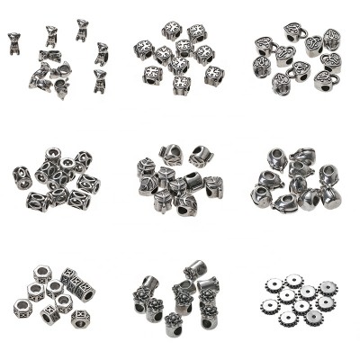 Buhhda / Lion / Animal  Head Charm Beads For Bracelet Making , Stainless Steel Charm Connector For Jewelry Making