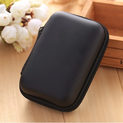 2020 custom logo carrying traveling EVA hard case black earphone bag