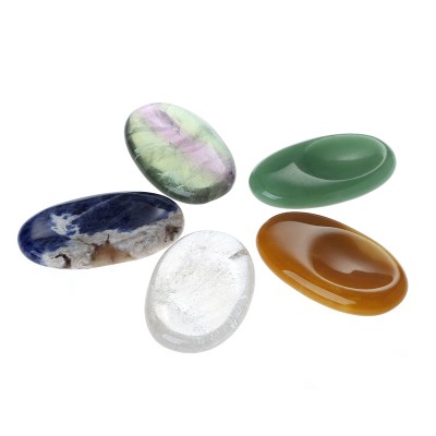 Natural Pocket Coin stone gem Worry Stone Crystal chakra stone