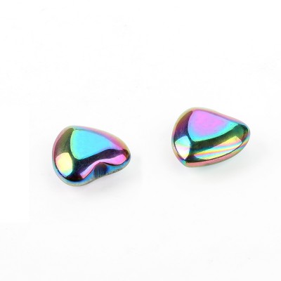 Wholesale magnet or non magnet heart shape hematite stones