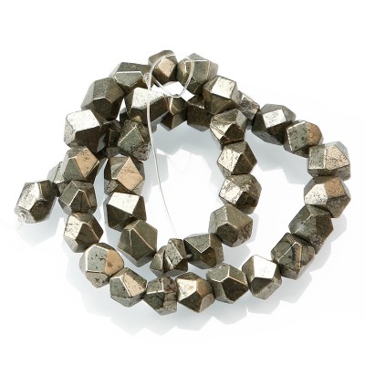 faceted pyrite stone bead , Jewelry accessories