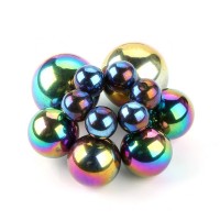 Round Rainbow Hematite Beads , Magnetic Ball Beads