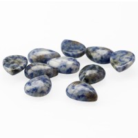 Zenper loose tear drop blue spot gemstone/ cabochon flat stones beads wholesale