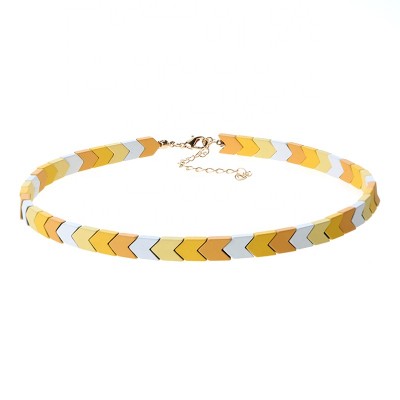 Wholesale Rainbow Enamel Tile Miyuki Bead Choker Necklace