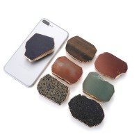 2020 big factory trustable agate stone phone stand accessories natural stone mobile phone grip gemstone cell phone holder