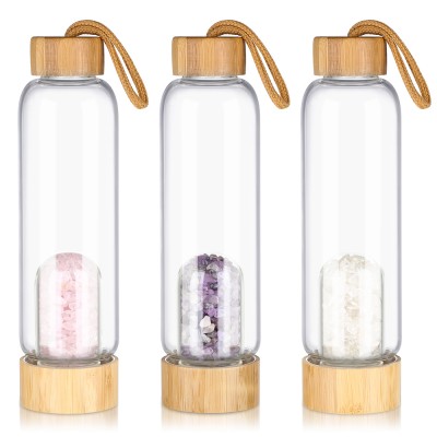 Customized high quality natural quartz glass water bottle