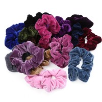 Zenper Great Quality Velvet Hair Scrunchies Hair ties Elastic Hair Band