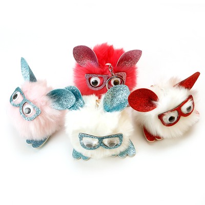 Color accessories cute glasses cartoon Plush Pendant